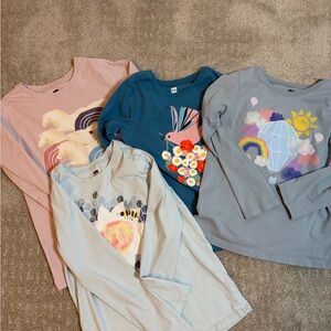 Set of Tea Collection Graphic Long Sleeve Shirts